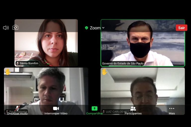 Sâmia apresentou propostas para o enfrentamento à Covid-19 ao governador João Doria
