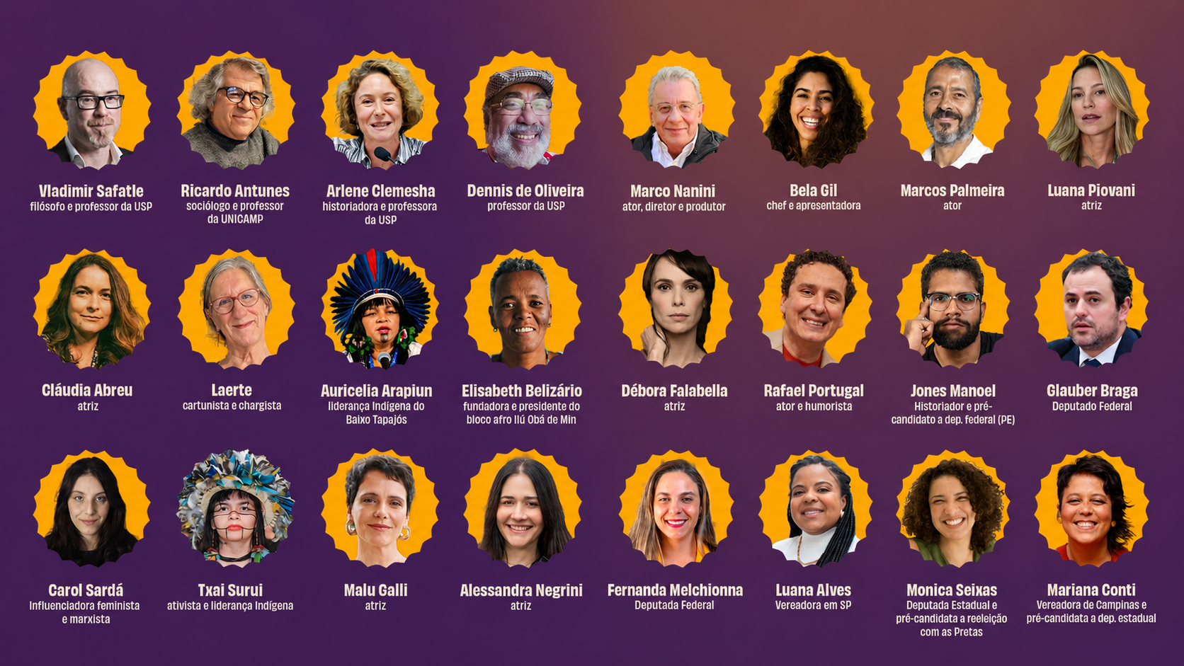 Artistas, intelectuais e ativistas assinam manifesto em apoio à reeleição de Sâmia Bomfim